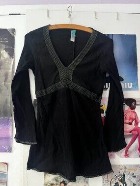 Ocean Club, Dark blue and green, long sleeve top/short dress